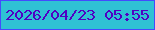 文字の大きさ：5、枠の色：444afd、背景の色：2fc1d4、文字の色：5001c3 無料ブログパーツのブログ時計