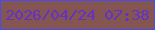 文字の大きさ：3、枠の色：444df4、背景の色：845551、文字の色：6231c7 無料ブログパーツのブログ時計