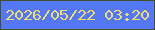 文字の大きさ：3、枠の色：445226、背景の色：5478f8、文字の色：eede6d 無料ブログパーツのブログ時計