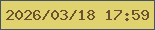 文字の大きさ：1、枠の色：445266、背景の色：e0d26f、文字の色：6c5131 無料ブログパーツのブログ時計