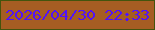 文字の大きさ：5、枠の色：44540d、背景の色：a65d23、文字の色：5213f9 無料ブログパーツのブログ時計