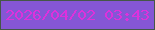 文字の大きさ：1、枠の色：445747、背景の色：8556d5、文字の色：dd31dc 無料ブログパーツのブログ時計