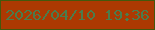 文字の大きさ：2、枠の色：44580c、背景の色：ac3902、文字の色：4b7c4c 無料ブログパーツのブログ時計