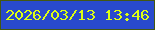 文字の大きさ：5、枠の色：445811、背景の色：294acd、文字の色：ddff12 無料ブログパーツのブログ時計