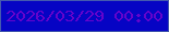 文字の大きさ：4、枠の色：4459ae、背景の色：0604c4、文字の色：6404cc 無料ブログパーツのブログ時計