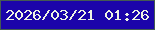 文字の大きさ：4、枠の色：445a52、背景の色：1b04aa、文字の色：eff3e3 無料ブログパーツのブログ時計