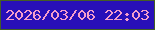 文字の大きさ：2、枠の色：445d25、背景の色：280fb9、文字の色：f69dcb 無料ブログパーツのブログ時計