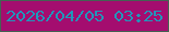 文字の大きさ：2、枠の色：446153、背景の色：a40d6f、文字の色：2097bb 無料ブログパーツのブログ時計