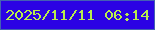文字の大きさ：4、枠の色：4461b2、背景の色：2b03e4、文字の色：b8ed4d 無料ブログパーツのブログ時計