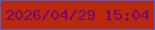 文字の大きさ：1、枠の色：4463de、背景の色：ba290b、文字の色：6d077a 無料ブログパーツのブログ時計