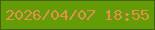 文字の大きさ：4、枠の色：44640d、背景の色：639c07、文字の色：e29247 無料ブログパーツのブログ時計