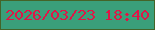 文字の大きさ：1、枠の色：446428、背景の色：3a9f7a、文字の色：df1547 無料ブログパーツのブログ時計