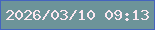 文字の大きさ：2、枠の色：4464be、背景の色：6d9499、文字の色：fde8f0 無料ブログパーツのブログ時計