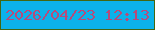 文字の大きさ：1、枠の色：446611、背景の色：0cb2ea、文字の色：b64b7b 無料ブログパーツのブログ時計