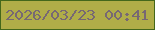 文字の大きさ：4、枠の色：44671b、背景の色：b0ad48、文字の色：776873 無料ブログパーツのブログ時計