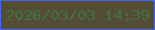 文字の大きさ：1、枠の色：4467f9、背景の色：554d33、文字の色：417142 無料ブログパーツのブログ時計