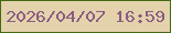 文字の大きさ：2、枠の色：446a11、背景の色：e4d2ac、文字の色：8a5c82 無料ブログパーツのブログ時計