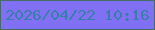 文字の大きさ：2、枠の色：446d68、背景の色：8270f4、文字の色：3480a8 無料ブログパーツのブログ時計