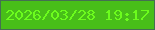 文字の大きさ：2、枠の色：446f52、背景の色：48be19、文字の色：6cfc1d 無料ブログパーツのブログ時計