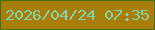 文字の大きさ：1、枠の色：447112、背景の色：a77e09、文字の色：86d4aa 無料ブログパーツのブログ時計