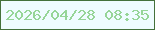 文字の大きさ：1、枠の色：44713b、背景の色：effcff、文字の色：96d597 無料ブログパーツのブログ時計