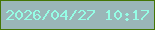 文字の大きさ：5、枠の色：447605、背景の色：9ab6b8、文字の色：95fde5 無料ブログパーツのブログ時計