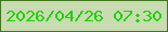 文字の大きさ：3、枠の色：447622、背景の色：c9dbb1、文字の色：1dd204 無料ブログパーツのブログ時計