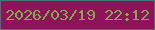 文字の大きさ：4、枠の色：447678、背景の色：8f1359、文字の色：80ab48 無料ブログパーツのブログ時計
