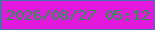 文字の大きさ：2、枠の色：4477a8、背景の色：e219dd、文字の色：21a150 無料ブログパーツのブログ時計