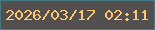文字の大きさ：2、枠の色：447a82、背景の色：534f4f、文字の色：fec872 無料ブログパーツのブログ時計