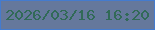文字の大きさ：2、枠の色：447bce、背景の色：65789c、文字の色：316a57 無料ブログパーツのブログ時計