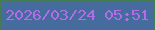 文字の大きさ：5、枠の色：447c54、背景の色：456c9c、文字の色：b26deb 無料ブログパーツのブログ時計