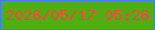 文字の大きさ：1、枠の色：4480e4、背景の色：4fae11、文字の色：fa473b 無料ブログパーツのブログ時計