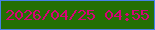 文字の大きさ：1、枠の色：4481e9、背景の色：246f04、文字の色：d70277 無料ブログパーツのブログ時計