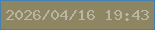 文字の大きさ：1、枠の色：4482b3、背景の色：8e8662、文字の色：b5b7a3 無料ブログパーツのブログ時計