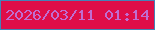 文字の大きさ：4、枠の色：4482b7、背景の色：df0d48、文字の色：c06dd1 無料ブログパーツのブログ時計