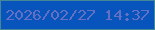 文字の大きさ：2、枠の色：448897、背景の色：0754bc、文字の色：6370c3 無料ブログパーツのブログ時計