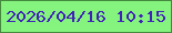 文字の大きさ：4、枠の色：44893e、背景の色：84f47e、文字の色：4024b5 無料ブログパーツのブログ時計