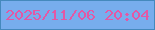 文字の大きさ：4、枠の色：4489bd、背景の色：77aded、文字の色：e258a5 無料ブログパーツのブログ時計