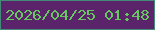 文字の大きさ：1、枠の色：448a79、背景の色：5b246a、文字の色：68c662 無料ブログパーツのブログ時計