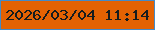 文字の大きさ：5、枠の色：448ac7、背景の色：e36203、文字の色：151c1e 無料ブログパーツのブログ時計