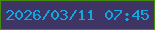 文字の大きさ：4、枠の色：448b0b、背景の色：3f3565、文字の色：10a8e1 無料ブログパーツのブログ時計