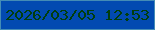 文字の大きさ：2、枠の色：448cb6、背景の色：024ab1、文字の色：013e0d 無料ブログパーツのブログ時計