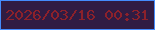 文字の大きさ：4、枠の色：448cfd、背景の色：301c43、文字の色：8c212b 無料ブログパーツのブログ時計