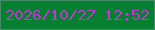 文字の大きさ：3、枠の色：448d66、背景の色：058031、文字の色：c436d2 無料ブログパーツのブログ時計