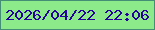 文字の大きさ：1、枠の色：448e75、背景の色：8cea8a、文字の色：24029e 無料ブログパーツのブログ時計