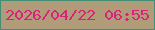 文字の大きさ：2、枠の色：448e76、背景の色：b19c79、文字の色：d8237a 無料ブログパーツのブログ時計