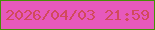 文字の大きさ：5、枠の色：449006、背景の色：e659bc、文字の色：d14a5c 無料ブログパーツのブログ時計