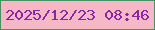 文字の大きさ：3、枠の色：44925d、背景の色：f4b8c7、文字の色：8a27a3 無料ブログパーツのブログ時計