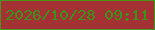 文字の大きさ：4、枠の色：449519、背景の色：a43134、文字の色：3a9317 無料ブログパーツのブログ時計
